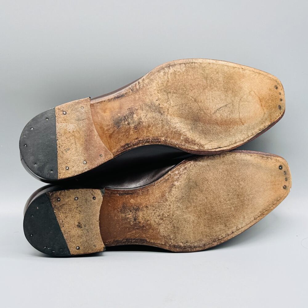 Elegant Dark Brown Cap Toe Oxfords - Picture 8 of 10